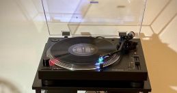 Turntable If you are a fan of old school , the of a turntable rolling is unmistakable and nostalgic. The soft hum of the