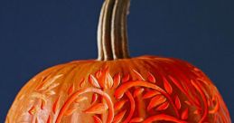 Pumpkin-Carving These come alive as the knife slices through the flesh of the pumpkin, carving out intricate designs and