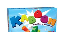 Colorful board game "Kaboom" by Blue Orange, suitable for 2-5 players aged 6+, featuring fun building challenges.