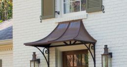 Awning As I sit on the front porch, I can hear the gentle pitter-patter of rain as it falls on the awning above me. The 