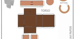 Printable paper model template for Carl The NPC, featuring separate parts for head, torso, hands, and legs. Perfect for crafting.