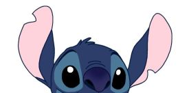 Cute blue Stitch from Disney's Lilo & Stitch, showcasing his playful expression and large ears, perfect for fans and collectors.