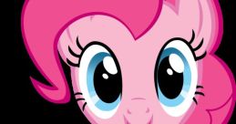 Cheerful Pinkie Pie from My Little Pony, featuring her iconic pink mane and bright blue eyes, embodies joy and friendship.