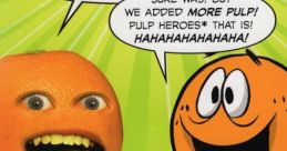 Colorful cover of "Annoying Orange" featuring humorous fruit characters, showcasing funny quotes and playful design elements.