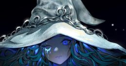 Ranni the Witch from Elden Ring, depicted with flowing blue hair and a mysterious hat, embodies magic and intrigue.