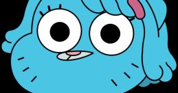 Nicole Watterson poses confidently, showcasing her signature blue fur and stylish outfit from The Amazing World of Gumball.