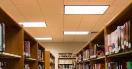 Book-filled aisles in a cozy library featuring bright lighting and a welcoming atmosphere for reading and research enthusiasts.