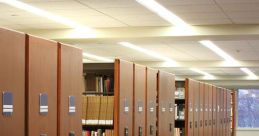 Moving shelf Library The first that fills the room is a metallic creaking noise, signaling the movement of the metal