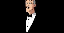 Alfred Pennyworth in a tuxedo, showcasing his classic butler style from Batman: The Animated Series.