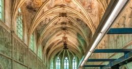 Church Library You can immerse yourself in the serene atmosphere of a church library with the melodic reverberations of