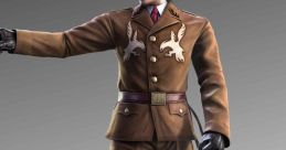 Uniformed character in a brown military outfit, exemplifying authority and power, relevant to Dragunov Library themes.