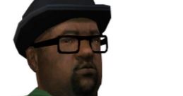 Big Smoke from Grand Theft Auto, wearing a green shirt and black hat, known for his iconic quotes and character depth.