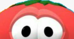 Bob the Tomato, beloved character from VeggieTales, smiling with big eyes and a cheerful expression, showcasing his fun personality.