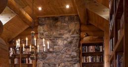 Fireplace Library The crackling of a fireplace log flex and prep with paper movement can be heard echoing through the