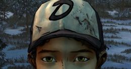 Clementine stares intently, embodying resilience and courage in a snowy landscape from The Walking Dead: Season 2.