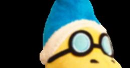 Cody Nutkiss plush toy wearing a blue wizard hat, with glasses and holding a toy gun, popular in SuperMarioLogan series.