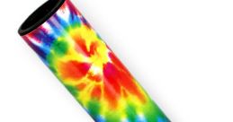 Colorful tie-dye Thunder Tube 7 x 2 inch instrument for creative sound effects and library activities. Perfect for all ages.