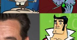 Collage featuring Daran Norris as Cosmo and other iconic animated characters from various shows.