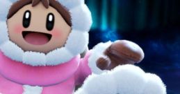 Ice Climbers duo in Super Smash Bros. Ultimate, featuring playful and determined expressions, set against a cosmic backdrop.