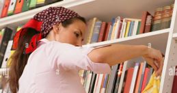 Dusting Library The soft of cloth stretching and stopping resonates through the library as the librarian carefully dusts