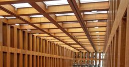 Spacious interior of Berlin Library featuring wooden architecture and numerous study areas filled with students.