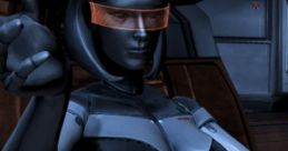 EDI from Mass Effect 2 with a confident pose, showcasing her advanced AI features and sleek robotic design.