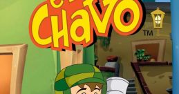 El Chavo animated character holding a bell in a colorful neighborhood, representing iconic Latino animation.