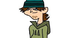 Ezekiel V2 from Total Drama, featuring his signature green hoodie and beanie, stands with a laid-back expression.