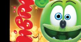 Gummy bear character stands on a red carpet, showcasing fun and excitement from the Gummibar Movie experience.