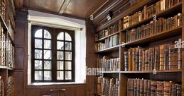 Middle age Library Within the walls of the old medieval city, the of people moving quietly echoes through the narrow