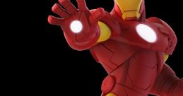 Dynamic Iron Man figure in red and gold, ready for action in Disney Infinity's Marvel universe. Perfect for gaming fans!