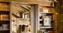 Etc in old farmhouse Library The old farmhouse's library was filled with an assortment of curious objects collected over the