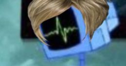 Karen the Computer from SpongeBob SquarePants, featuring a humorous hairstyle and medical monitor design.