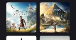 Showcasing popular games in the PlayStation library, including Assassin's Creed Odyssey and Origins. Game Library menu visible.