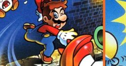 Mario jumps into action, navigating foes like Goombas, Koopa shells, and Spiky enemies in a vibrant game scene.