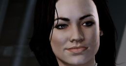 Miranda Lawson from Mass Effect 2, showcasing her striking features and futuristic uniform.