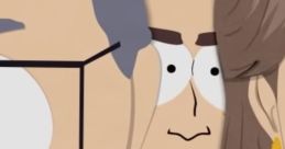 Mr. Garrison looking surprised in a scene with other characters from South Park, showcasing Trey Parker's iconic animation style.