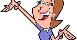 Mrs. Turner from The Fairly OddParents striking a cheerful pose, showcasing her signature style and playful personality.