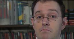 Nostalgia Critic features the Angry Video Game Nerd in a retro gaming review setting with classic games in the background.