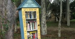 Child exploring a colorful neighbourhood book exchange at Alfreda Street Library, promoting community literacy and sharing.