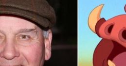 Ernie Sabella smiles while portraying Pumbaa from The Lion King, showcasing his iconic character alongside his real-life persona.