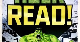 Hulk encourages reading at the library with a vibrant graphic promoting literacy and superhero themes.