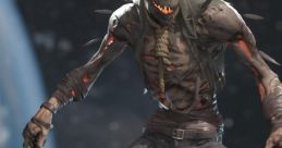 Scarecrow from Injustice 2, showcasing his terrifying design with weapon in hand, ready to face his foes.