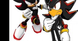 Dynamic poses of Shadow the Hedgehog showcasing his iconic design and characteristics from the Sonic series featuring Jason Griffith.