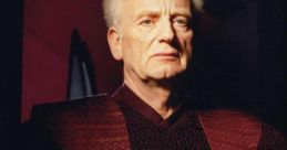 Sheev Palpatine in dark robes, exuding power and intrigue, set against a dramatic background in the Star Wars universe.