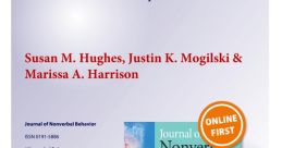 Cover of the Journal of Nonverbal Behavior featuring the article on intentional voice manipulation and its perception parameters.