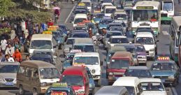 Traffic Jam Library The cacophony of that fill the air in a traffic jam in Manila is a symphony of chaos. The roar of