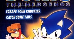 Sonic the Hedgehog DVD cover featuring Sonic and Tails with tagline "Scrape your knuckles. Catch some tails.