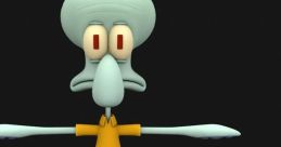 3D model of Squidward Tentacles from SpongeBob SquarePants, featuring a neutral expression and orange shirt.