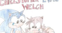 In memory of Christopher Evan Welch, featuring Sonic and Tails in a heartfelt tribute illustration.